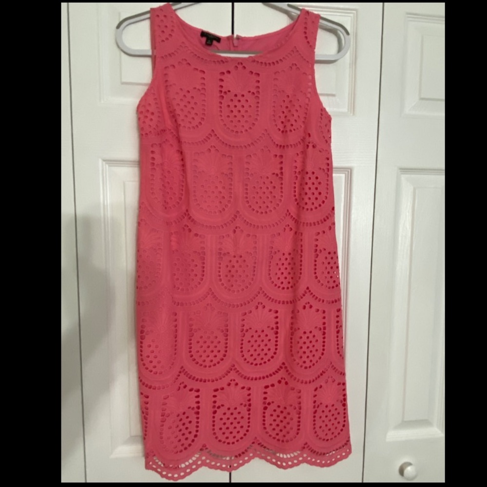 Talbots Pink Pineapple Shift Dress, 2p